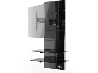 Meliconi Ghost Design 3000 Rotation Gloss Black Tv Beugel 81,3 Cm (32)   160,0 Cm (63) Kantelbaar En Zwenkbaar, Roteerbaar