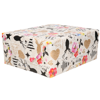 1X Rollen Kerst inpakpapier/cadeaupapier Kitsch wit/gekleurd 2,5 x 0,7 meter