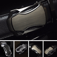 Men Adjustable Belt Cowskin Business Waistband Automatic Buckle Waist Strap Belts