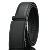 Men Automatic Buckle Leather Tactical Belts Business Alloy Buckle Belts Waistband