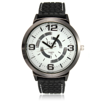 Men Fashion Silicone Band Military Sports Quartz Wrist Watch