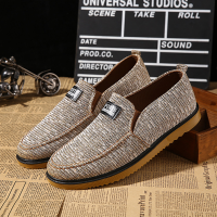 Men Flats Sneakers Outdoor Slip On Causal Fashion Comfortable Canvas Low Top Shoes