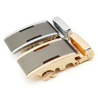 Men's Belt Buckle Golden Silver Alloy Metal Automatic Agio