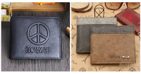 Men's Genuine Leather Wallet Double Head Eagle Pattern Wallet