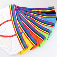 Men's Modal Soft Breathable Underwear Sexy U Convex Briefs Stitching Multi Colored Men Briefs