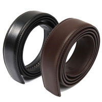 Men Second Floor Cowhide Black Brown Belt Body Without Buckle Length Randomly