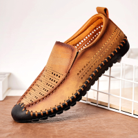 Menico Ademende Hollow Antislip Outdoor Slip On Handgenaaide Loafers