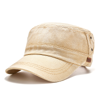Menico Heren Ademend Katoen Effen Kleur Outdoor Casual Platte Cap Bergbeklimmen Sport Zonnescherm Hoed