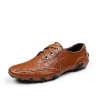 Menico Heren Comfortabele Ademende Veterschoenen Handgenaaide Antislip Plus Maat Zakelijke Casual Schoenen