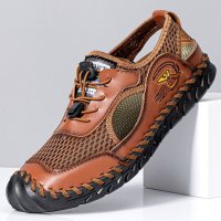 Menico Heren Grote Maat Ademende Holle Elastische Band Casual Sandalen