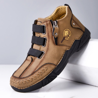 Menico heren kunstleer handstiksels Soft duurzame antislip casual laarzen