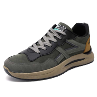 Menico heren kunstleer Soft lichtgewicht outdoor casual sneakers met veters