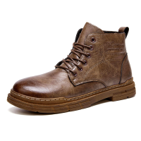 Menico heren kunstleer Soft vintage casual antislip veterschoenen