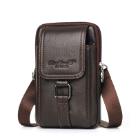 Menico Heren Lederen Zakelijke Casual Multifunctionele 5.5/6 Inch Telefoon Crossbody Tas Heupriem Tas