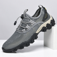Heren Mesh Ademende Elastische Band Lace Up Outdoor Fitness Casual Sneakers