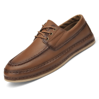 Menico Heren Microfiber Handstiksels Soft Slijtvaste Zakelijke Casual Platte Loafers