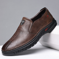 Menico heren microvezel Soft rubberen slijtvaste zool zakelijke casual platte loafers rijden schoenen