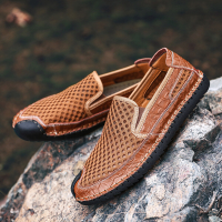 Menico Heren Stiksel Honingraat Mesh Soft Loafers Ademende Outdoor Casual Schoenen