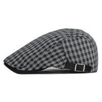 Menico katoenen ademende geruite retro outdoor casual barethoed voor heren