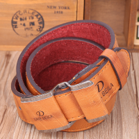 Mens Business Casual Alloy Buckle Waistband Strap Smooth Buckle Leather Belt