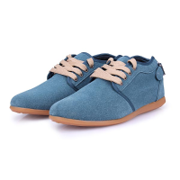 Mens Leisure Solid Color Shoes British Style Leather Sneaker