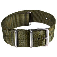 Mens Military Army Black Green Nylon Sport Wrist Watch Band