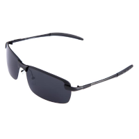 Mens Resin Polarized Metal Alloy Frame Black Gun Color Sunglasses