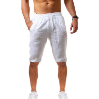 Mens Shorts Quick Dry Katoenen Linnen Shorts Zomer Ademende Gestreepte Gym Hardloop Zak Cargo Korte Broek Casual Strand