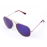 Mens Womens Copper Alloy Retro Bright Color Reflective Sunglasses