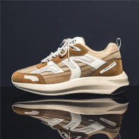 Menico Herenstof Materiaal Mode Buitencontrastkleur Soft Slijtvaste hardloopsneakers