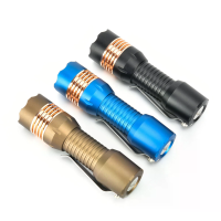 MEOTE FM1 4980LM Anduril UI LED EDC tactische zaklamp met 6 kleurige AUX LED compacte mini lamp met clip zaklamp pocket