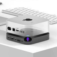 MEPATEM HB03+ voor Mac Mini M4/M4 Pro Dock Dual Channel 7 in 2 USB C Hoek met HD 4K 60Hz Thunderbolt4 USB4 40Gbps 10Gbps