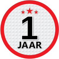 1 Jaar leeftijd sticker   rond   Dia 15 cm   1 jaar verjaardag   jubileum   leeftijd versiering