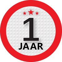 1 Jaar leeftijd sticker   rond   Dia 9 cm   1 jaar verjaardag   jubileum   leeftijd versiering