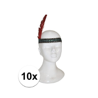 10X Indianenband met veer kinderen
