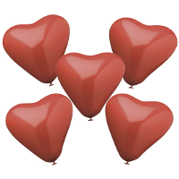 10X stuks Rode hartjes ballonnen 26 cm   valentijn versiering / decoratie