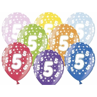 12X Ballonnen 5 jaar leeftijd feestartikelen