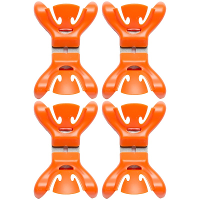 12X Slingers/decoratie ophangen slingerklemmen oranje