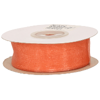 1X Hobby/decoratie oranje organza sierlinten 2,5 cm/25 mm x 20 meter