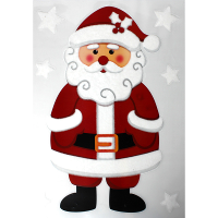 Merkloos 1x Kerst raamversiering raamstickers kerstman 28,5 x 40 cm
