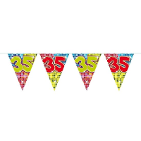 1X Mini vlaggenlijn / slinger verjaardag versiering 35 jaar