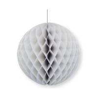 1X Papieren kerstballen grijs 10 cm kerstversiering