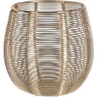 1X Theelichthouder/waxinelichthouder goud metaaldraad 12 cm