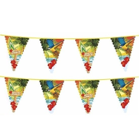 2X Hawaii thema vlaggenlijnen 6 meter