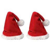 2X Mini kerstmutsjes / kerstmutsen