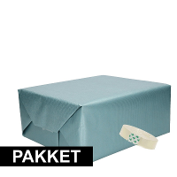 3X Blauw kraft inpakpapier met rolletje plakband pakket 9