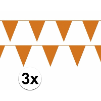 3X oranje WK versiering slinger 10 meter