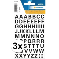 3X Stickervellen letters zwart 10 mm 65x