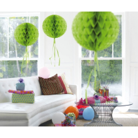 3X stuks Decoratie bol lime groen 30 cm