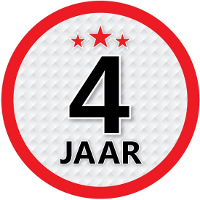 4 Jaar leeftijd sticker   rond   Dia 15 cm   4 jaar verjaardag   jubileum   leeftijd versiering
